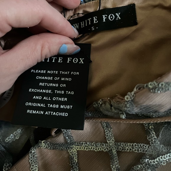 White fox boutique "envy" silver mini dress - Picture 4 of 5